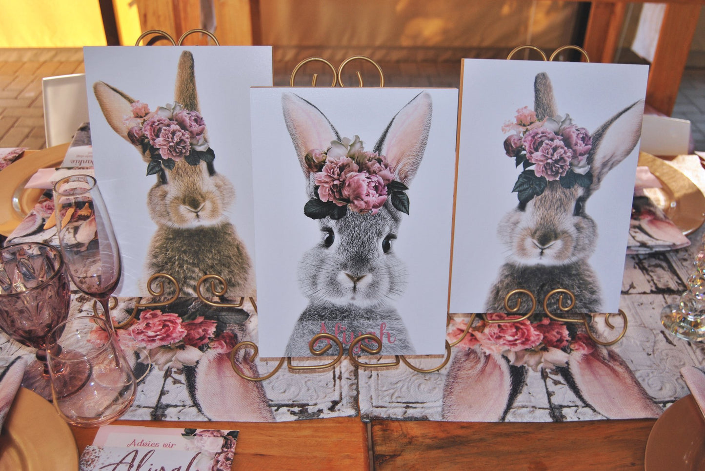 Pink | Peonie | Bunny | Vintage Tile